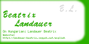 beatrix landauer business card